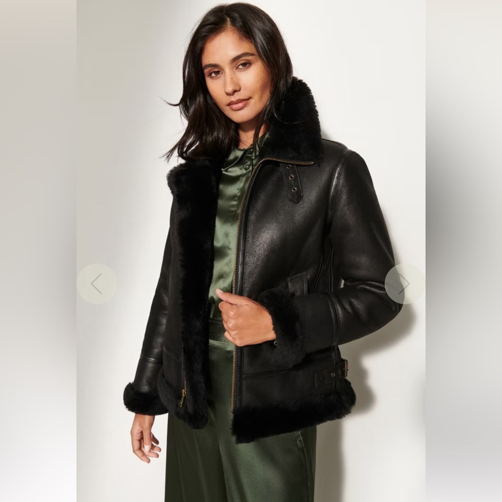 A classic B-3 bomber jacket, ready to take on cold weather